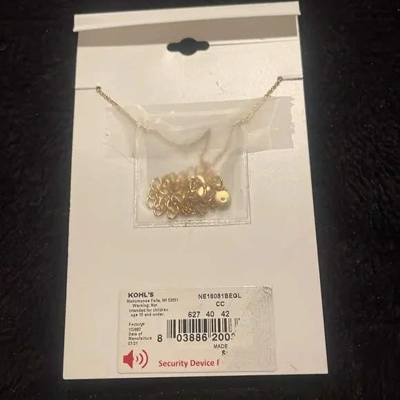 LC Lauren Conrad Gold Necklace with Rose Pendant - Picture 4 of 4